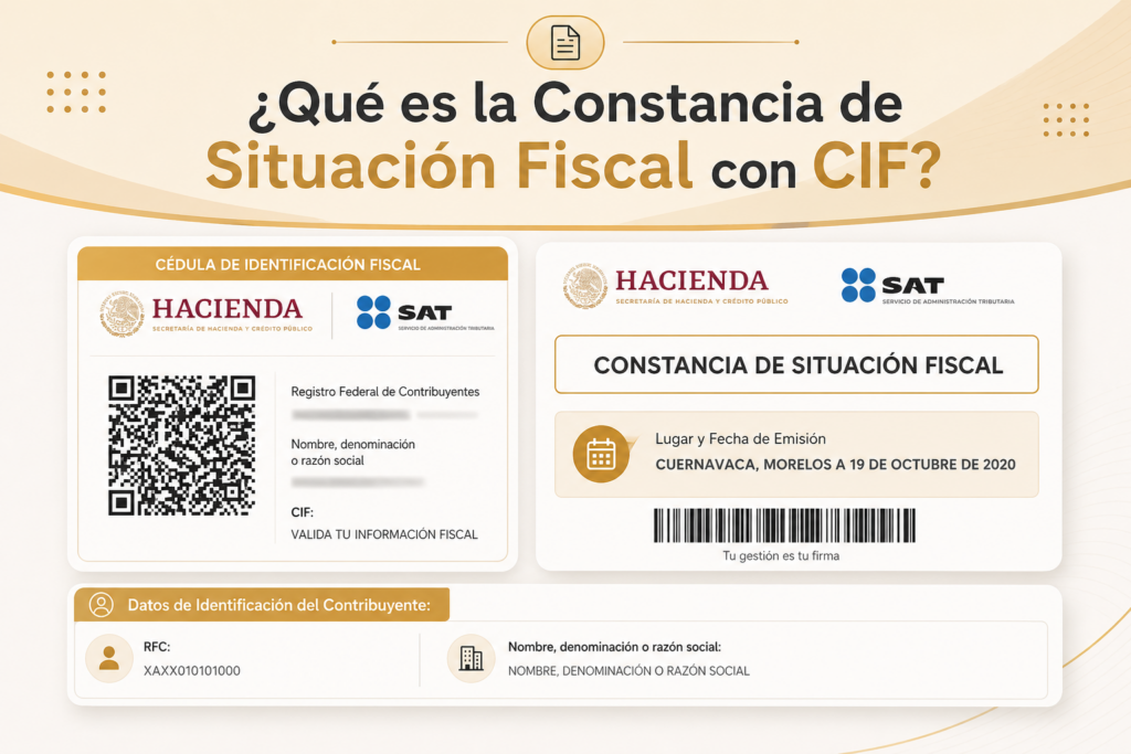 ¿Qué es la Constancia de Situación Fiscal con CIF?