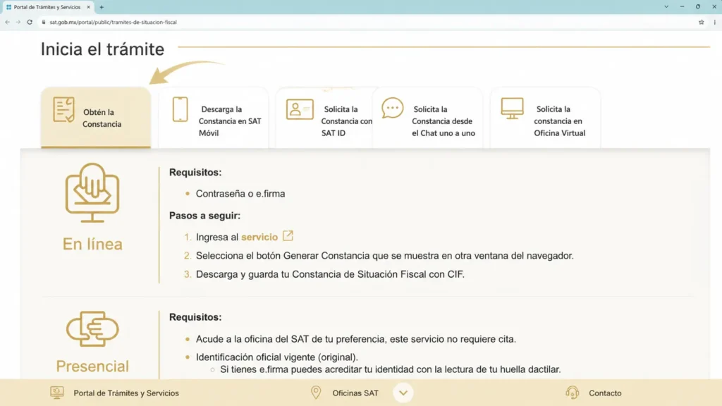 Elige “Constancia de Situación Fiscal”